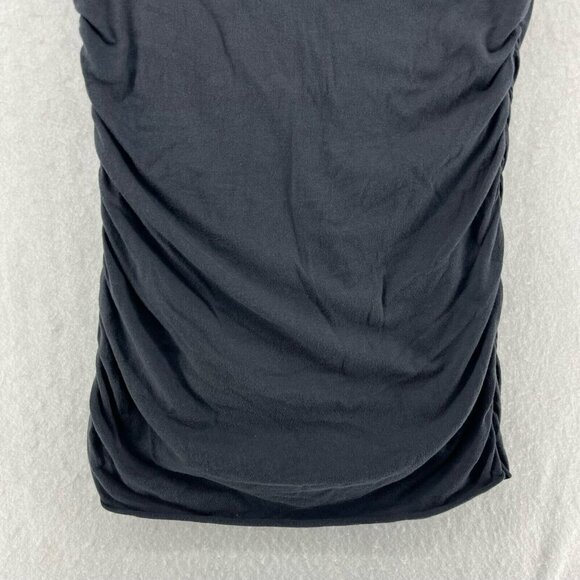 Mom's The Word Maternity Tank Top Womens Sz M Gray Ruched Square Neck Sleeveless - Picture 6 of 12